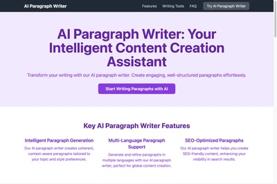 AI Paragraph Writer preview